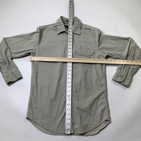 J Crew Shirt Mens S Small Slim Fit Ash Grey Corduroy Long Sleeve Stretch Cotton - Picture 5 of 10